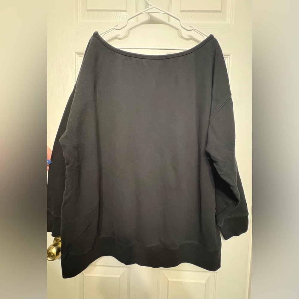 Oak & Fort oversized black cotton sweatshirt